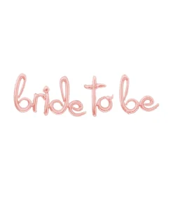 Rose Gold Script Bride To Be