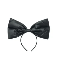 Satin Black Bow Headband 30cm