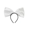 Satin White Bow Headband 30cm