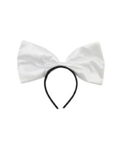 Satin White Bow Headband 30cm