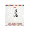 Silver Acrylic Happy Birthday Topper
