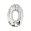 Silver Air Fill Number 0 Balloon