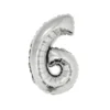 Silver Air Fill Number 6 Balloon