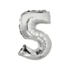 Silver Air Fill Number 5 Balloon