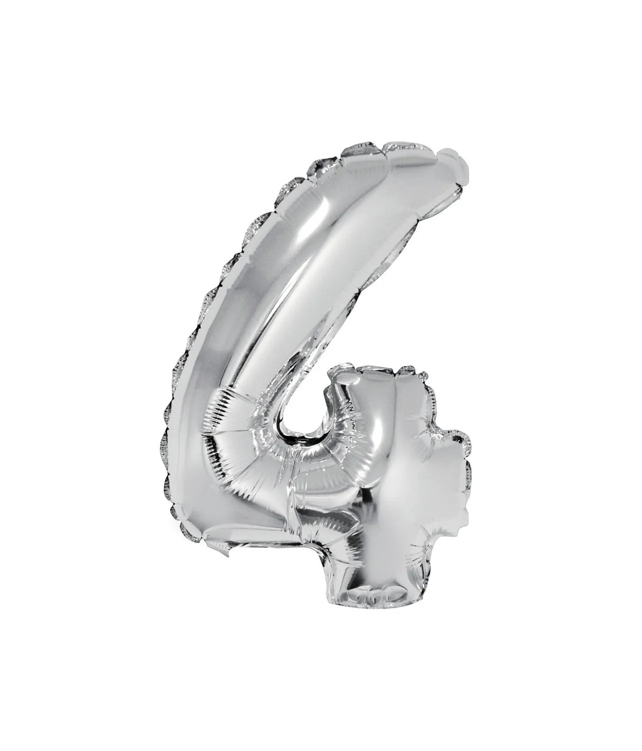 Silver Air Fill Number 4 Balloon