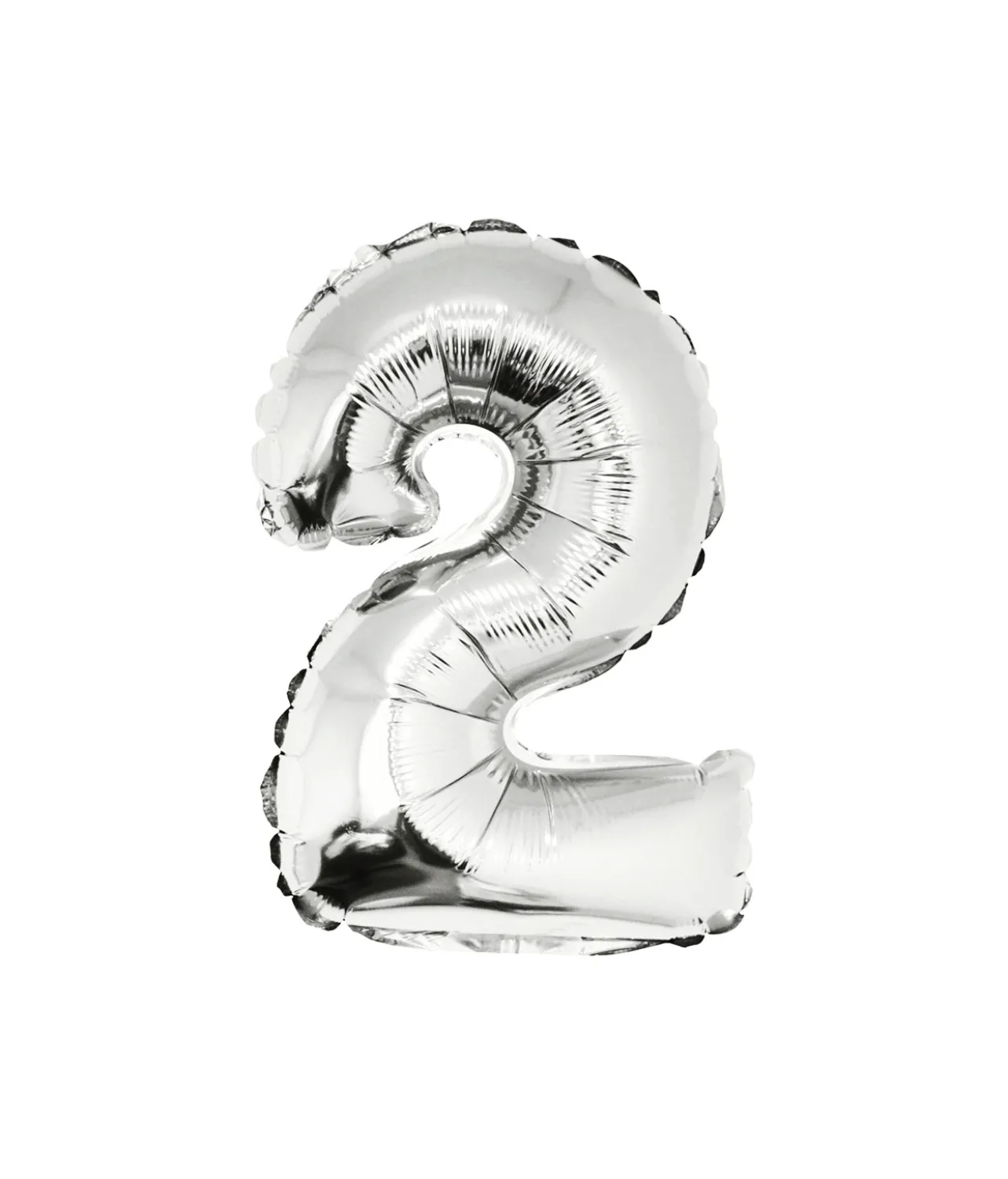 Silver Air Fill Number 2 Balloon