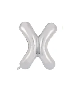 Silver Alphabet Foil Balloon Letter X