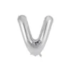 Silver Alphabet Foil Balloon Letter V