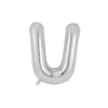 Silver Alphabet Foil Balloon Letter U