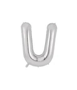 Silver Alphabet Foil Balloon Letter U