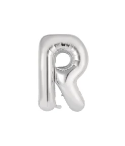 Silver Alphabet Foil Balloon Letter R