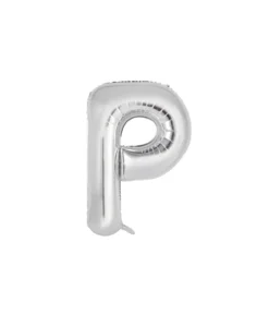 Silver Alphabet Foil Balloon Letter P