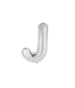 Silver Alphabet Foil Balloon Letter J