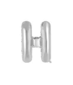 Silver Alphabet Foil Balloon Letter H
