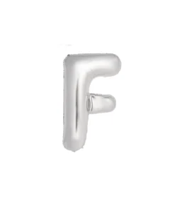 Silver Alphabet Foil Balloon Letter F