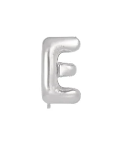 Silver Alphabet Foil Balloon Letter E