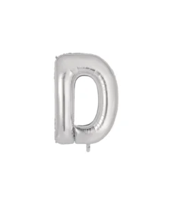 Silver Alphabet Foil Balloon Letter D