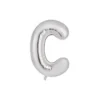 Silver Alphabet Foil Balloon Letter C
