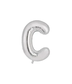 Silver Alphabet Foil Balloon Letter C