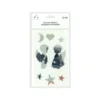 Silver Angle Mirror stickers 19.5x10cm