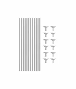Silver Balloon Stick & Cup Set 12pk
