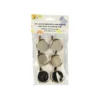 Silver Brooch Blank Round Tray with Alligator Clip 6pc