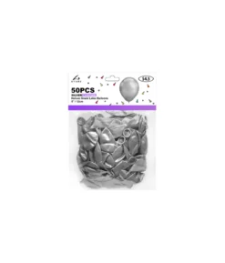 Silver Chrome Latex Balloons 5inch 50pk