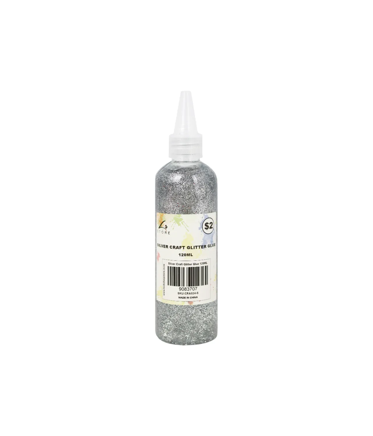Silver Craft Glitter Glue 120ml