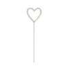 Silver Diamante Cake Topper Heart