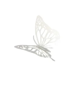 Silver 3D Paper Bufferfly with Glue 12pc