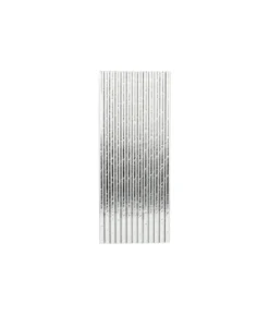 Silver Foil Paper Straws 25pk
