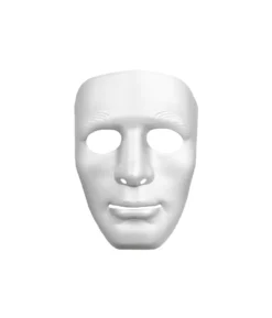 Silver Full Face Plastic Mask