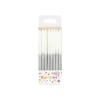 Silver Glitter Candles 24pk