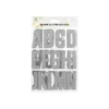 Silver Glitter Letter Stickers 26pc