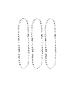 Silver Happy Birthday Necklaces 78cm 3pk