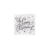 Silver Happy Birthday Paper Napkins 20pc