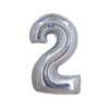 Silver Holographic Foil Number Balloon 2