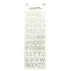 Silver Letters Rhinestone Stickers