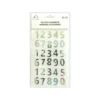 Silver Number Mirror Stickers