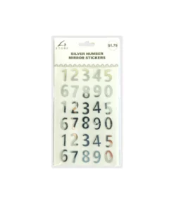 Silver Number Mirror Stickers