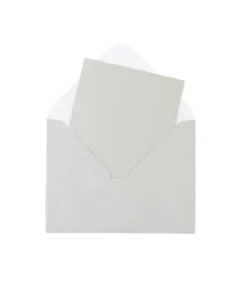 Silver Pearlised Cards & Envelopes Set 12pc