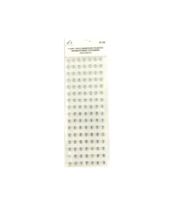 Silver Rhinestone Stickers 8mm 112pc
