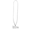 Silver Rock Star Metal Bling Necklace 70cm