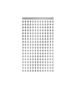 Silver Round Foil Backdrop 1x2m