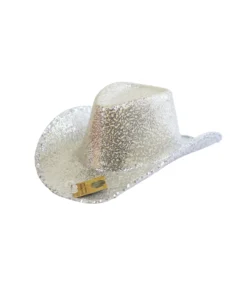 Silver Sequin Cowboy Hat