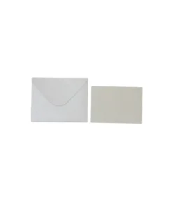 Silver Small Pearlised Cards & Envelopes Set 12pc