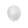 Silver Star Confetti Balloon 12inch 6pk