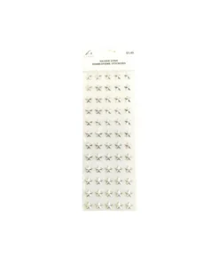 Silver Star Rhinestone Stickers