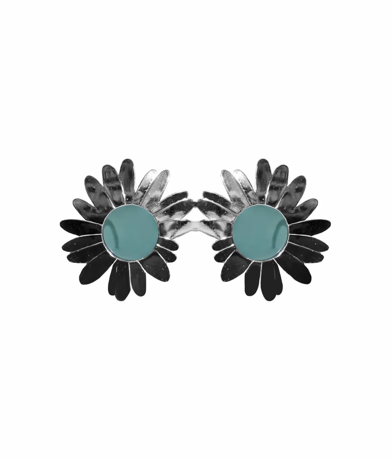 Silver Sunflower Party Glasses