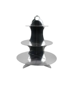 Silver 3 Tier Cupcake Stand